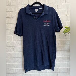 Levi’s Pure Indigo Cotton Polo Shirt TShirt Large